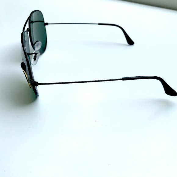 Black Gloss Ray-Ban Aviator Sunglasses - Never Worn main image 3